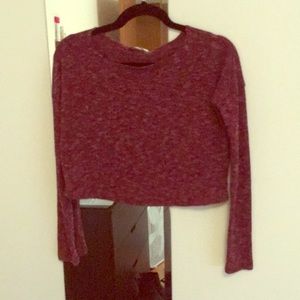 Small maroon crop sweater from Tobi. Barely worn!